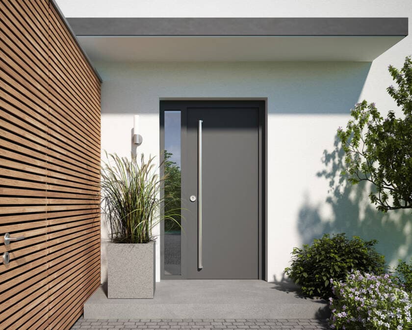 Woman working by a large window