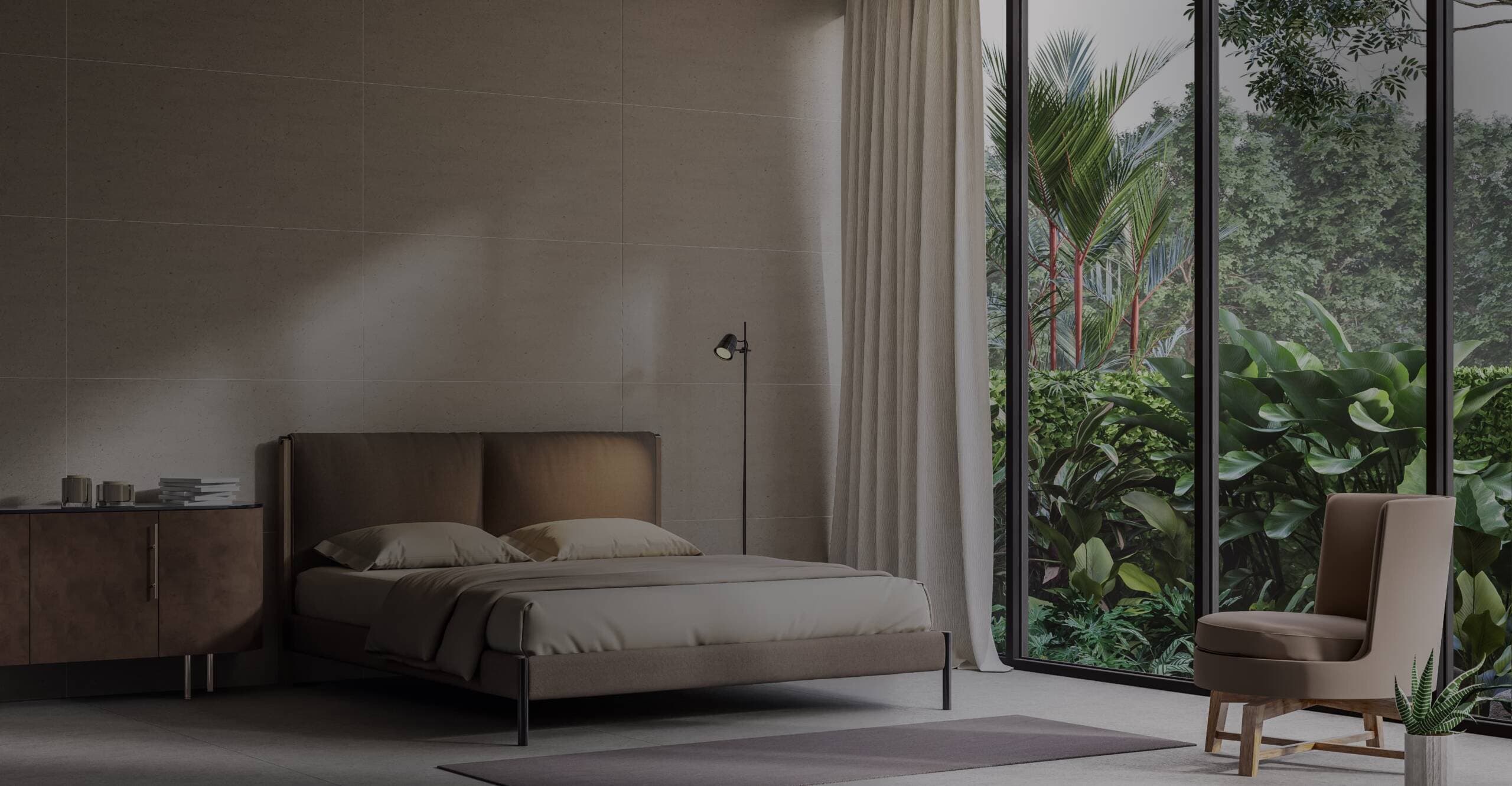 Modern interior with windows